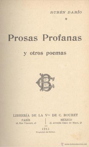 Prosas profanas y otros poemas (Rubén Darío)