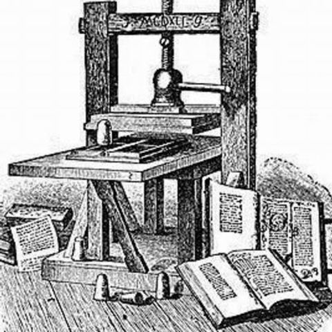 Aparece la  imprenta  de Gutenberg  "El paréntesis Gutenberg"