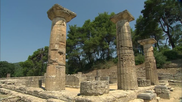 Templo de Zeus Olímpico en Olimpia (fecha aproximada entre el 472 a.C. y el 457 a.C.)