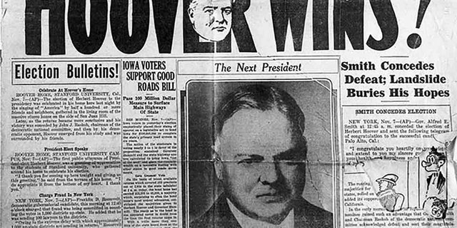 Herbert Hoover is elected president