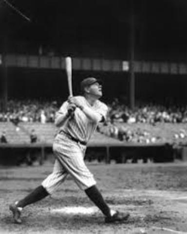 Babe Ruth hits 60 home runs