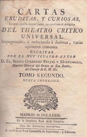 Cartas Eruditas y Curiosas
