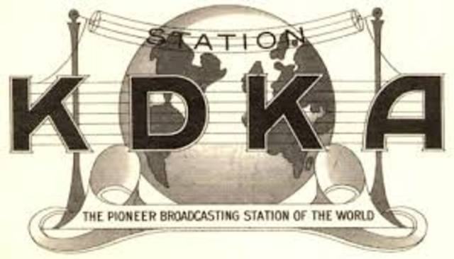 Radio Station KDKA airs the first commercially broadcast program
