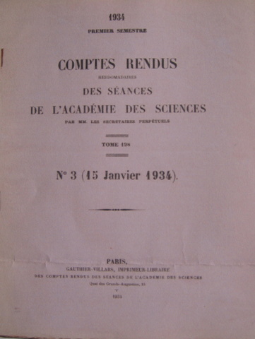 Comptes Rendus