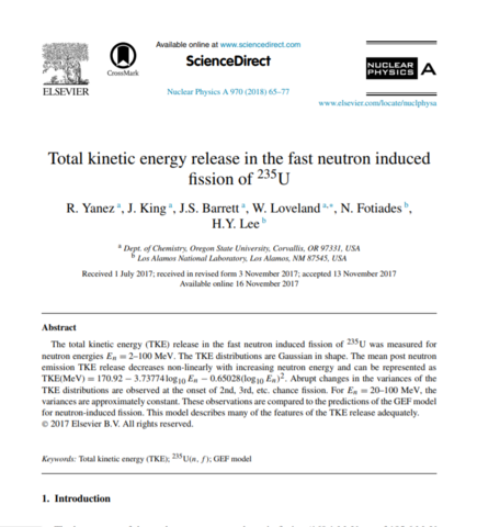 Total kinetic energy release in the fast neutron induced fission of 235U
