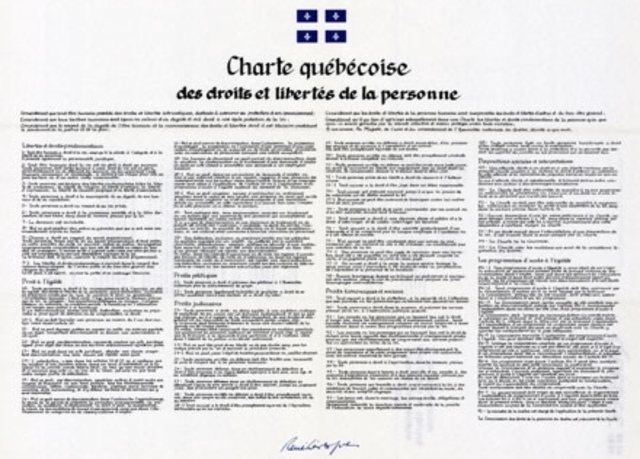 La charte québécoise des droits et liberté