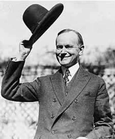 President Calvin Coolidge is elected president