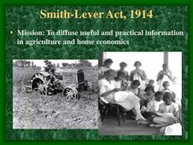 Smith-Lever Act, 1914, created the Cooperative Extension Service including FACS.