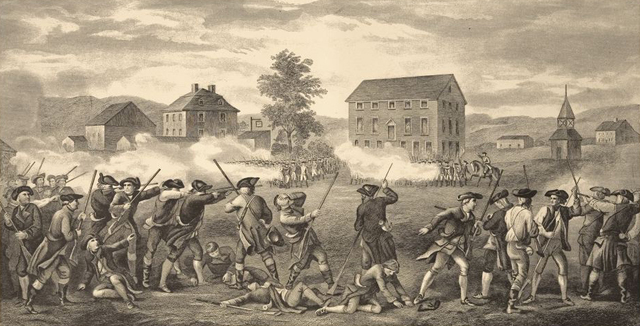 Shots fired at Lexington and Concord,MA began the American Revolution