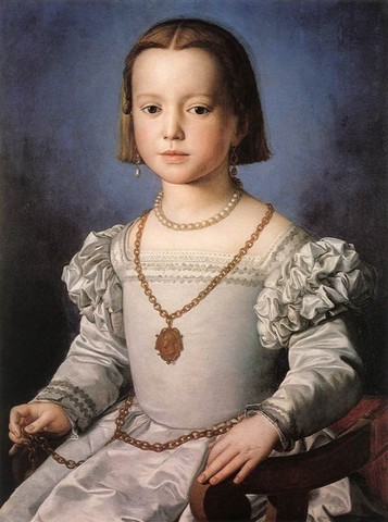 Bronzino,Bia de’ Medici,1542 circa, olio su tavola,Uffizi