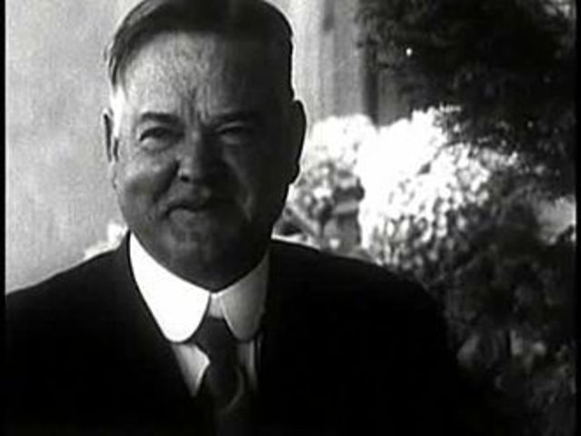 Herbert Hoover is elected president