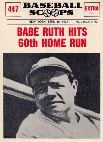 Babe Ruth hits 60 home runs