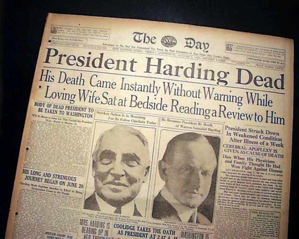 President Warren G. Harding Dies
