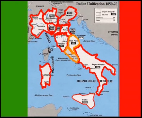 Papal States and Roma as the capital city