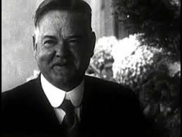 Herbert Hoover is elected president