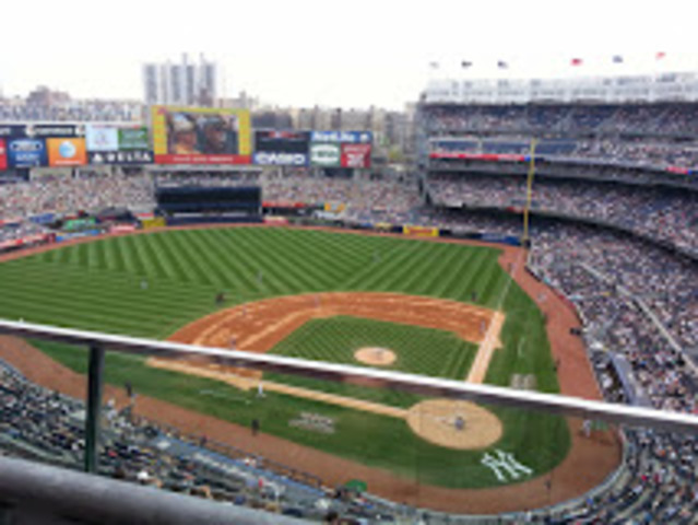 first game in the newly built yankee stadium