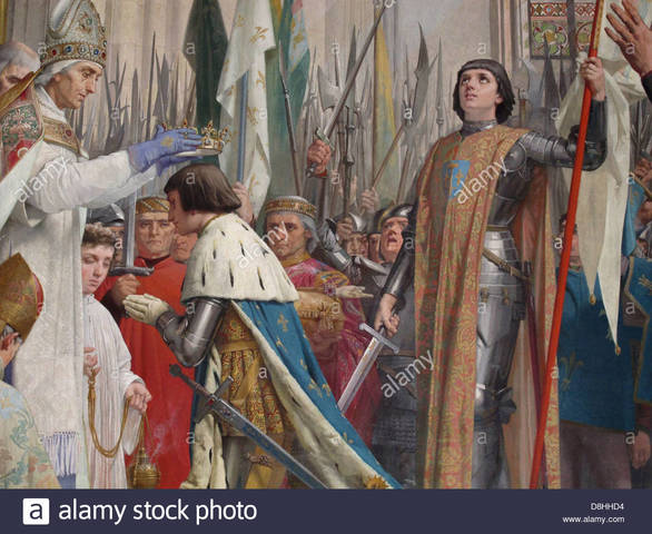 Joan of Arc at Charles side