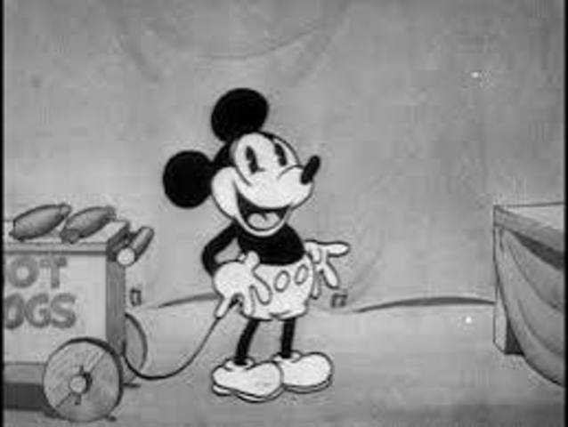 Mickey Mouse makes his first appearance in the short film “steamboat willie”