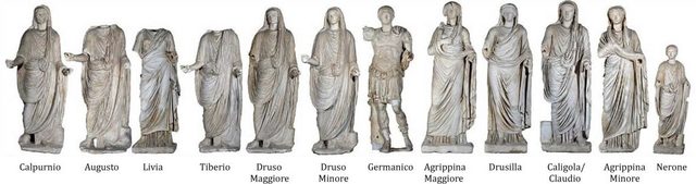 RITROVAMENTO DELLA BASILICA E DELLE 12 STATUE DEL CICLO GIULIO CLAUDIO