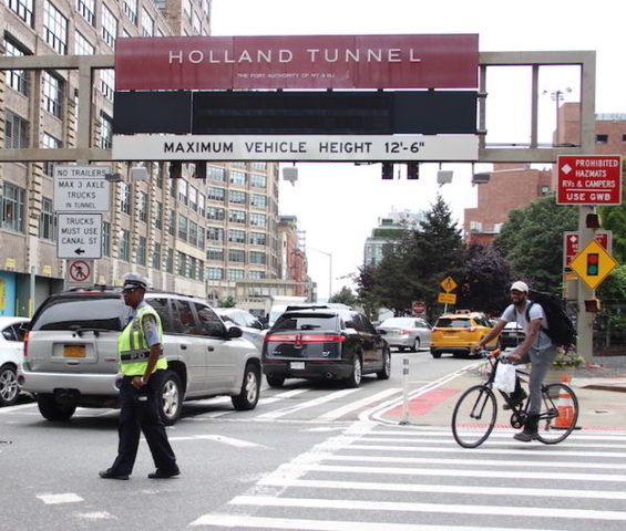 The Holland Tunnel connecting NYC and NJ opens