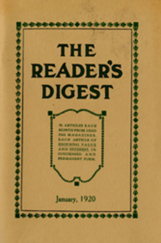Readers Digest is founded