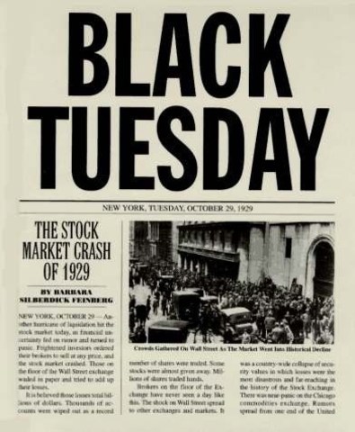 Black Tuesday Stock Market Crash