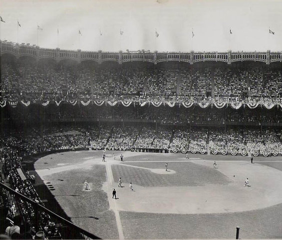 First game in the newly built Yankee Stadium is played