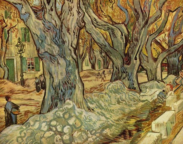 Vincent van Gogh, Les Grands platanes (Travailleurs de la route à Saint-Rémy)