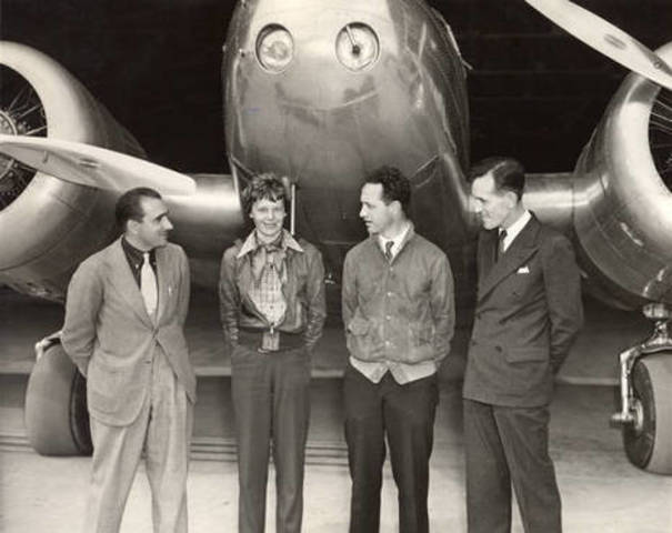 Amelia Earhart attempts to fly around the world