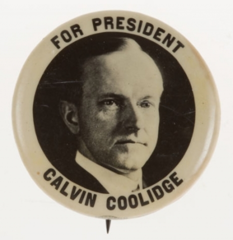 President Calvin Coolidge is elected president