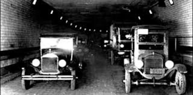 The Holland Tunnel connecting New York and New Jersey Opens