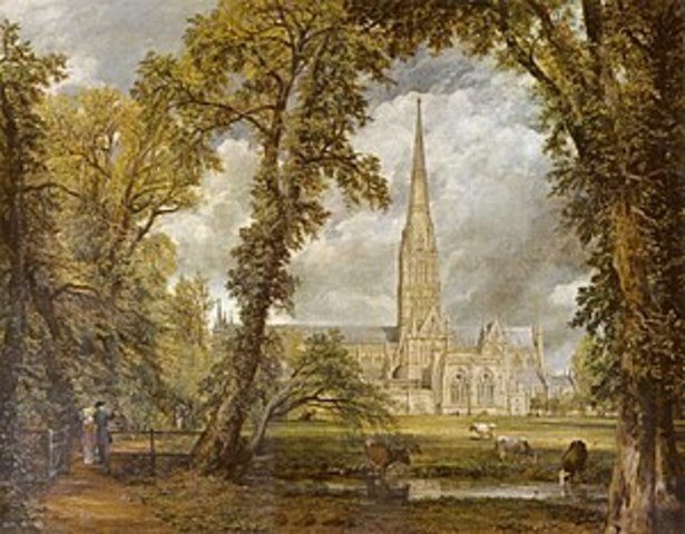 "Salisbury Cathedral from the Bishop's Grounds", Constable