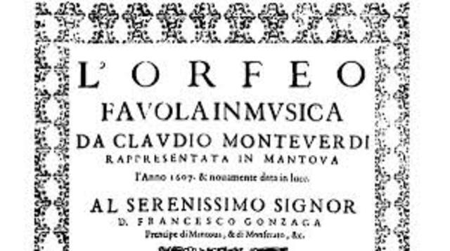 La première de l'opéra Orfeo (le premier opéra de l'histoire)
