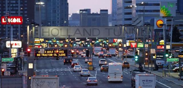 The Holland Tunnel connecting NYC and NJ opens