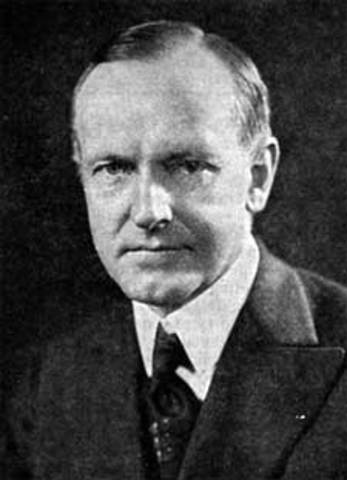 President Calvin Coolidge is elected president