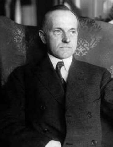 President Calvin Coolidge is elected president