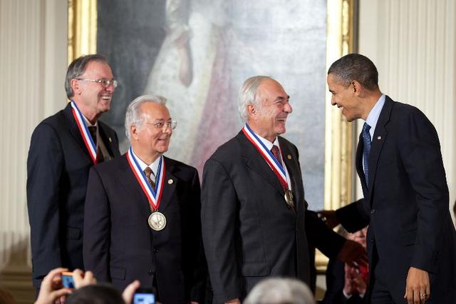 Marcian Hoff, Stanley Mazor, Masatoshi Shima y Federico Faggin