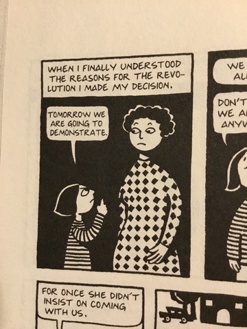 Marji goes to her first demonstration