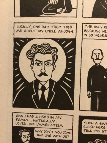 Marji meets her uncle Anoosh