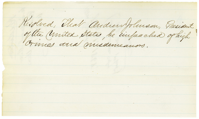 Impeachment of President Johnson