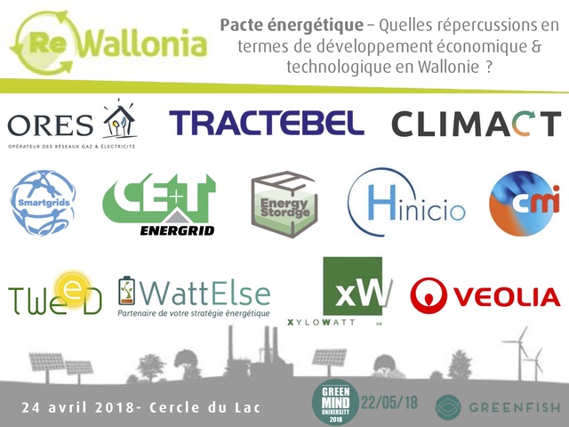 Répercussions économiques & technologiques du pacte énergétique en Wallonie | Louvain-la-Neuve - 24 avril 2018