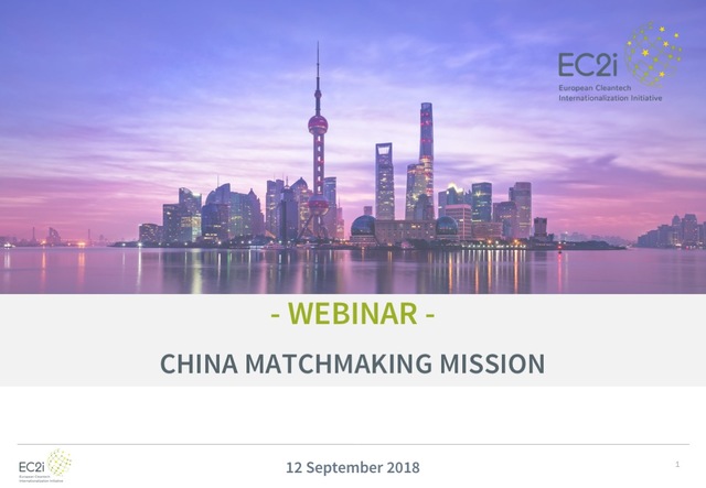 China Cleantech's Market Webinar - 12 september 2018