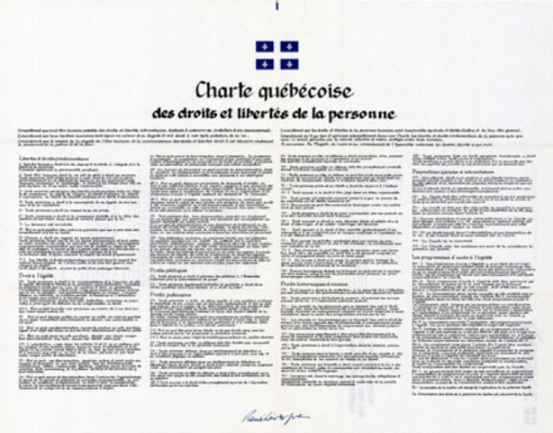 La charte québécoise des droits et liberté