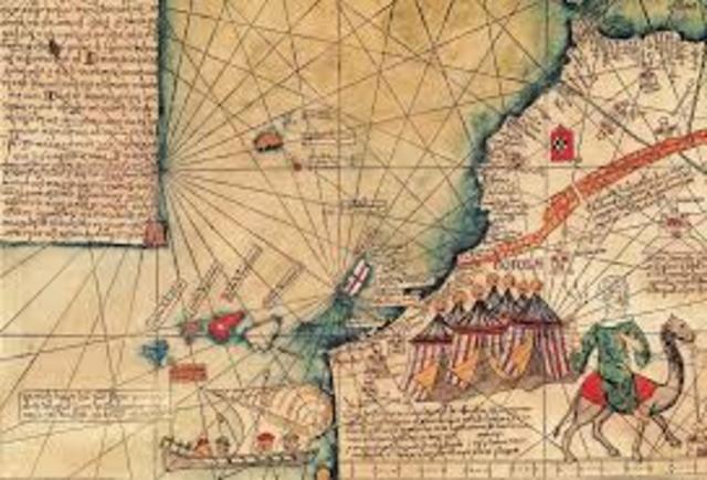 La llegada de Lancelotto Malocello a Canarias.