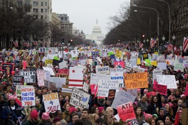 Womens March in D.C. after Trump Inauguration
