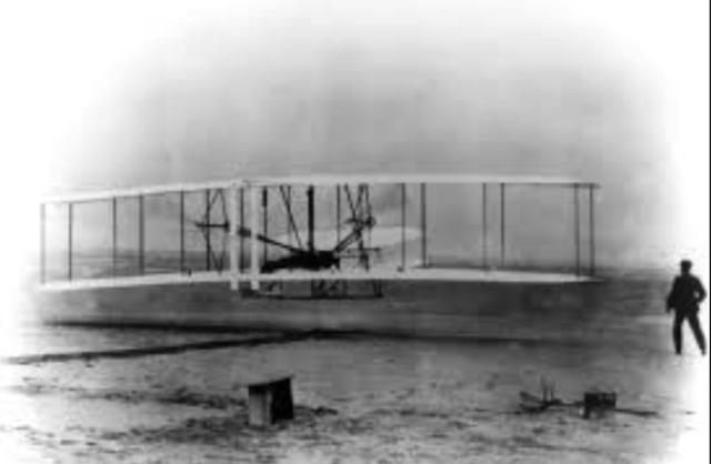 The Wright brothers first plane