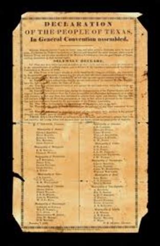 Texas Declared Independence from Mexico