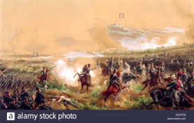 Derrota austriaca na batalla de Sadowa