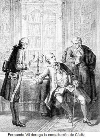fernando VII deroga la constitucion
