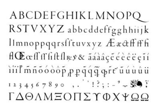 Claude Garamond - Fros Canon Romain Typeface